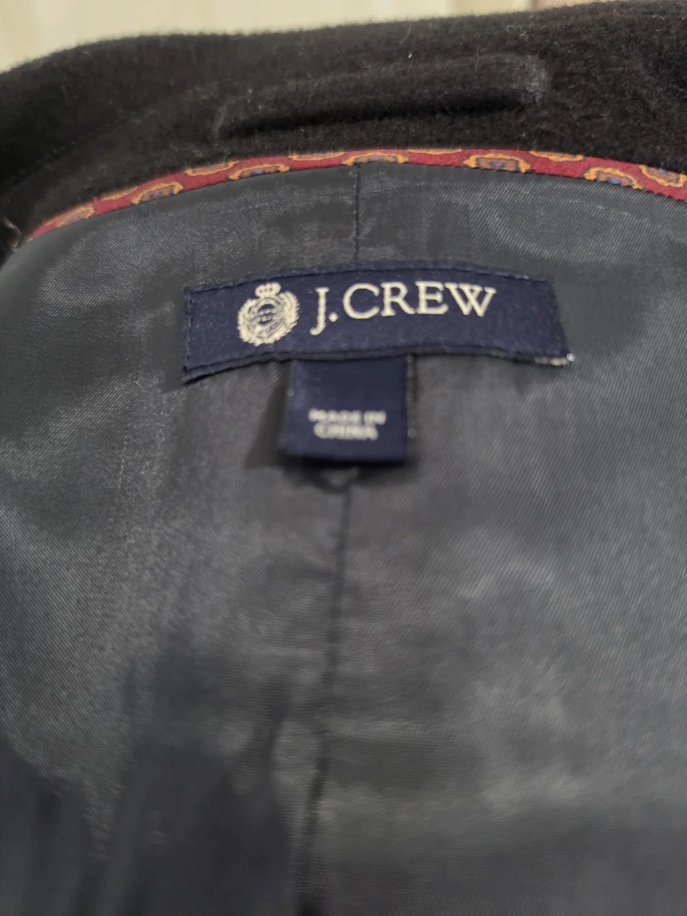 J. Crew Men's Black Westboune Topcoat-pre Owned